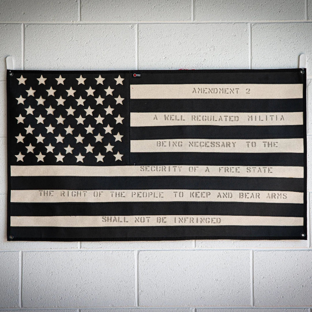 Recycled Firefighter American Flag - Combat Boot Leather - Second Amendment