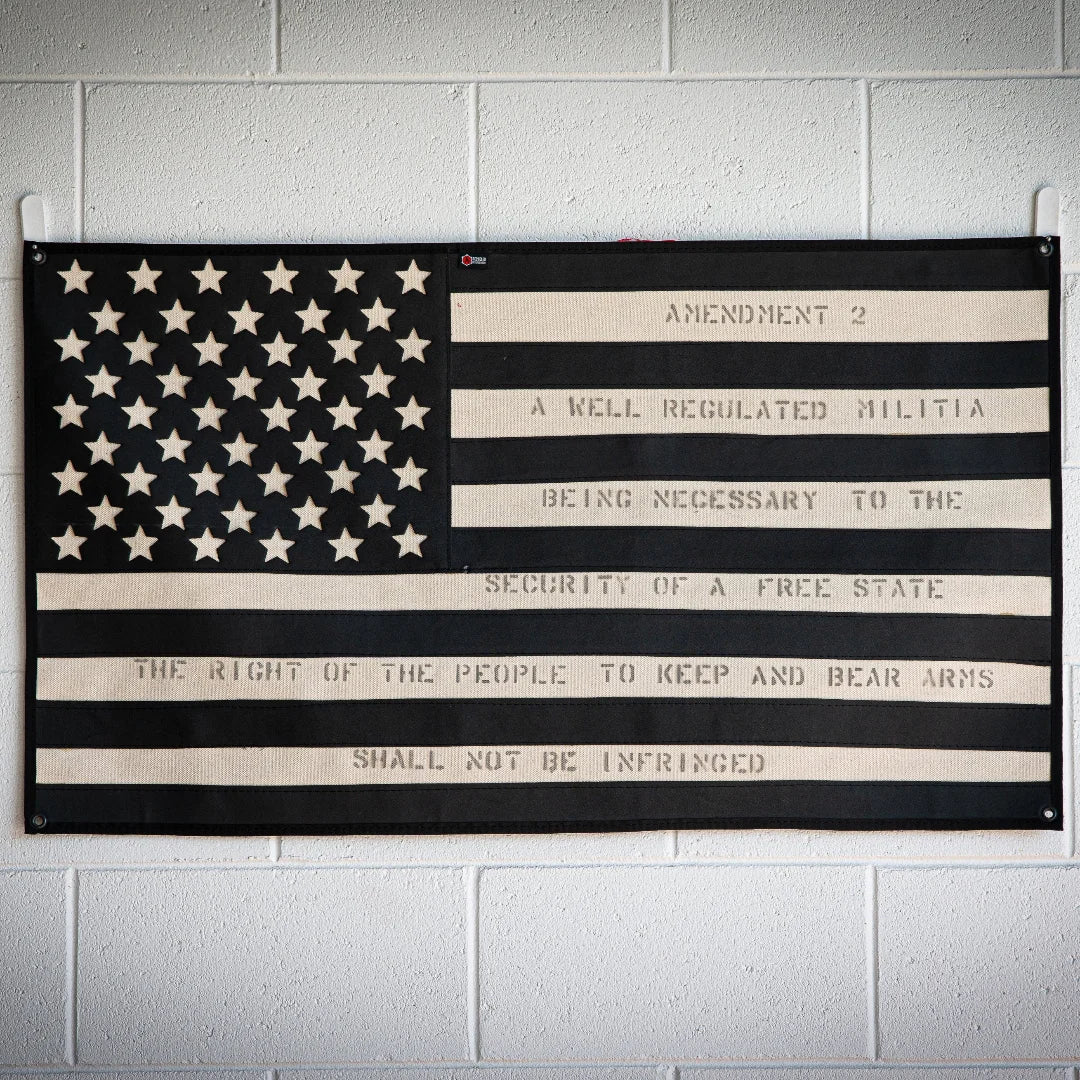 Recycled Firefighter American Flag - Combat Boot Leather - Second Amendment
