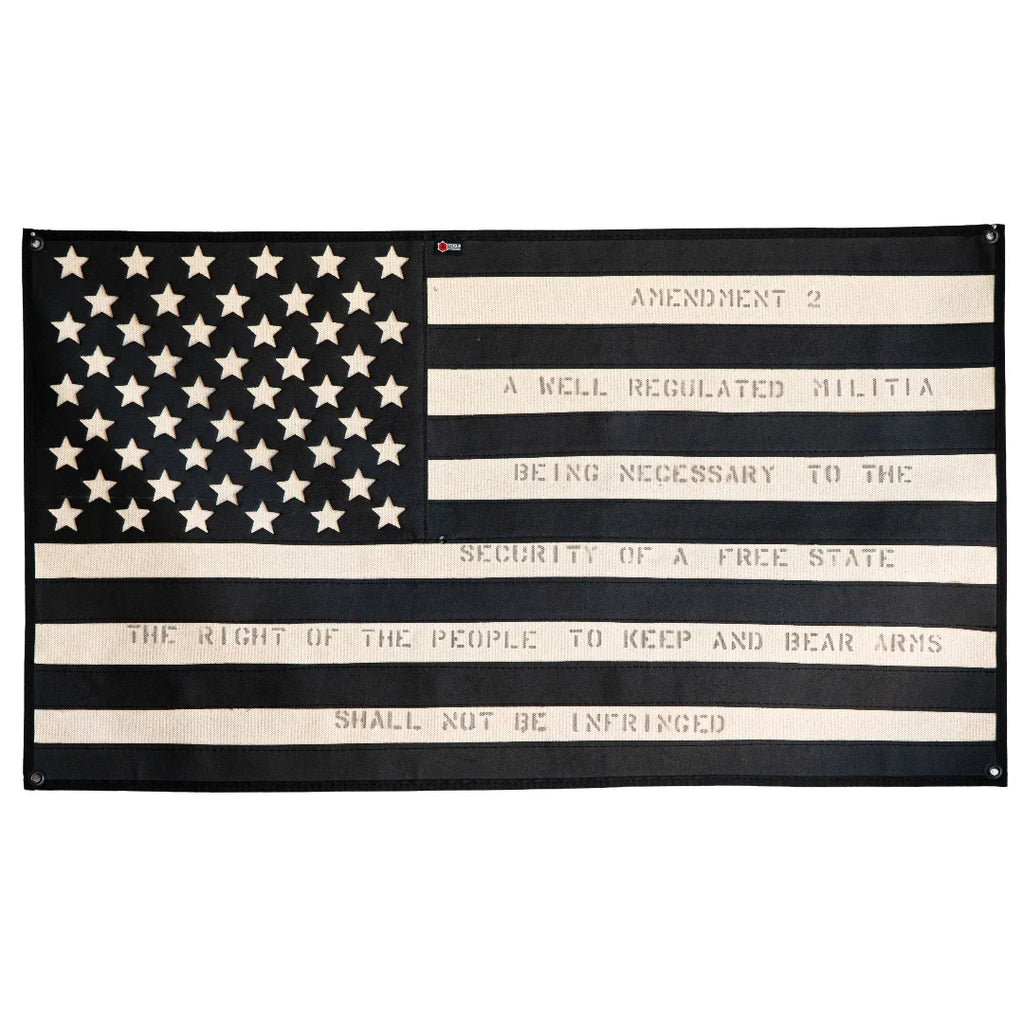 Recycled Firefighter American Flag - Combat Boot Leather - Second Amendment