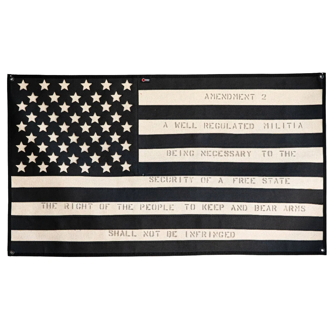 Recycled Firefighter American Flag - Combat Boot Leather - Second Amendment
