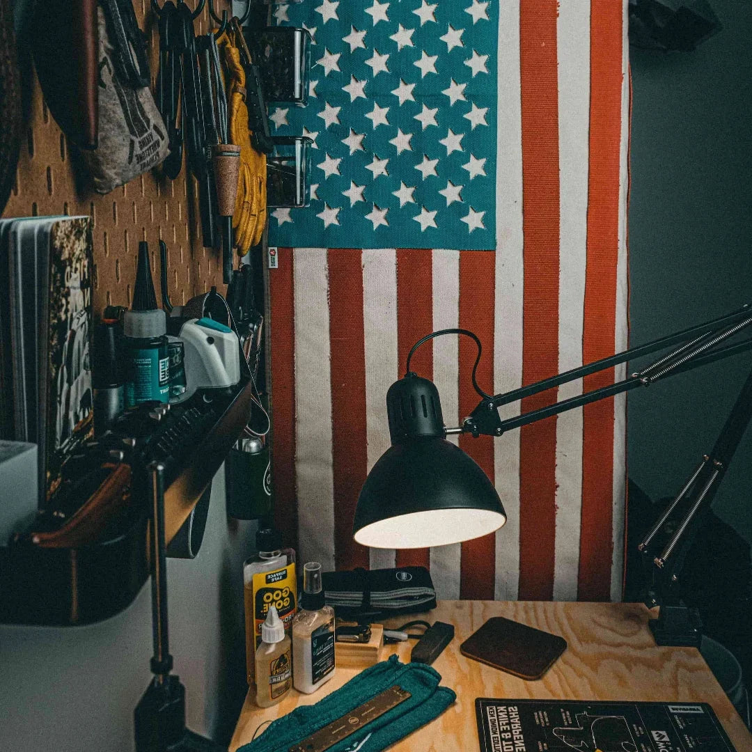 Recycled Firefighter American Flag - Fire Hose & Arid Border