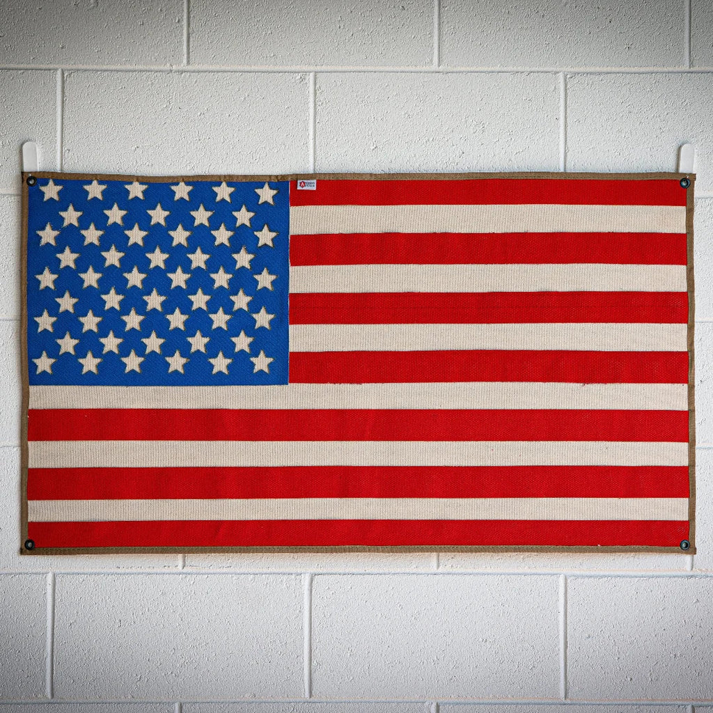 Recycled Firefighter American Flag - Fire Hose