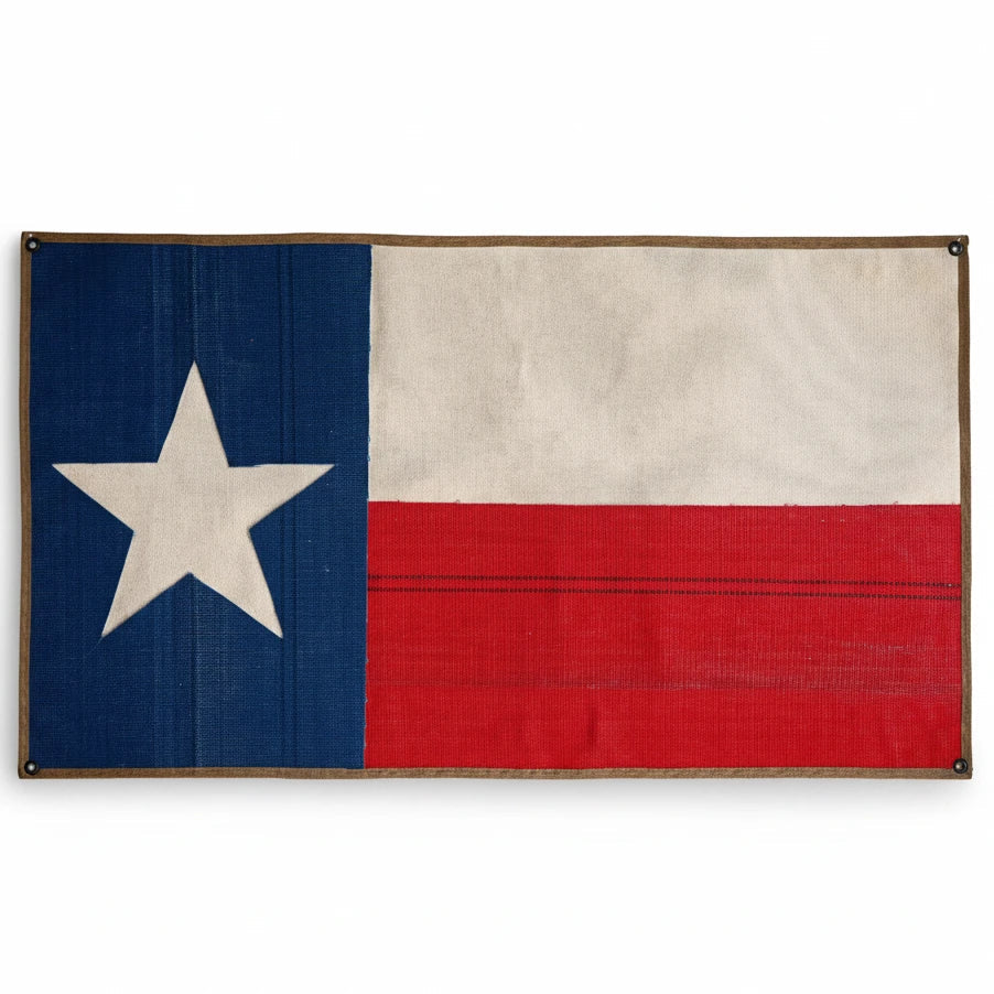 Recycled Firefighter American Flag - Fire Hose - Texas State