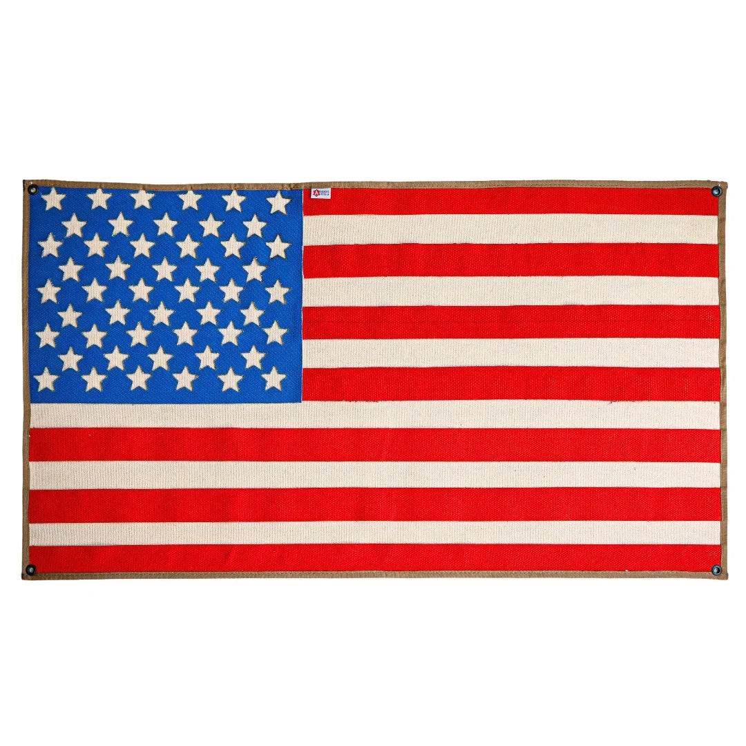 Recycled Firefighter American Flag - Fire Hose