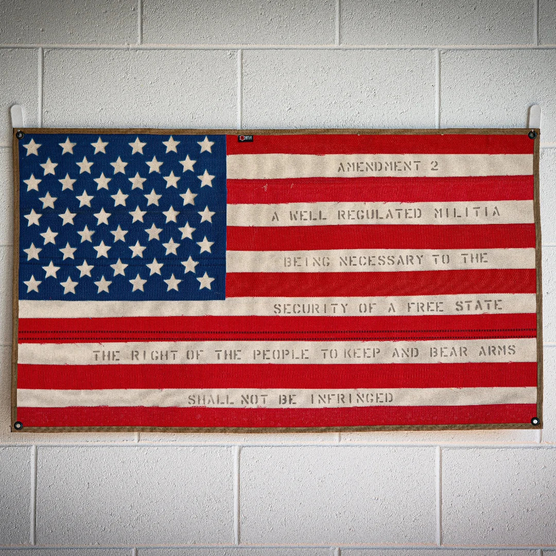 Recycled Firefighter American Flag - Fire Hose - Second Amendment