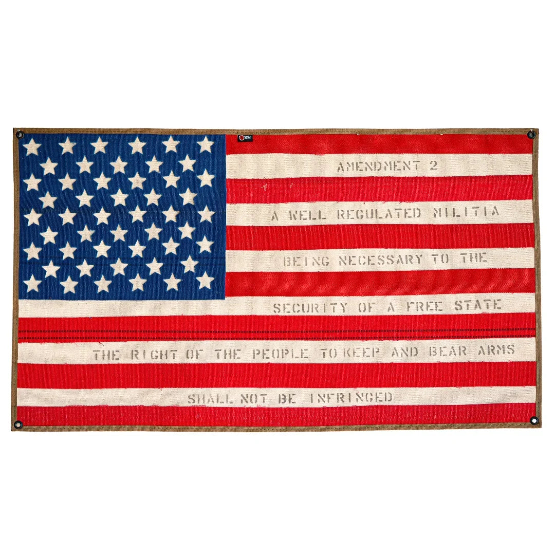 Recycled Firefighter American Flag - Fire Hose - Second Amendment