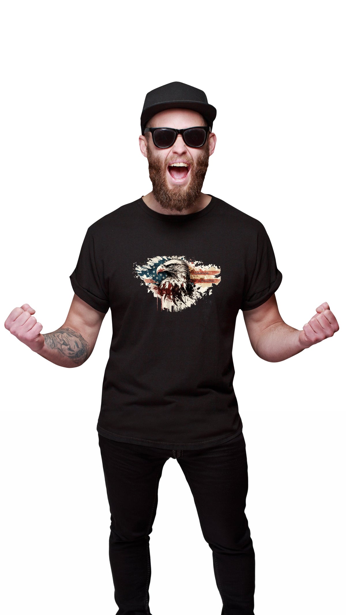 American Flag & Eagle Message Tee 4.0 from America The Beautiful®