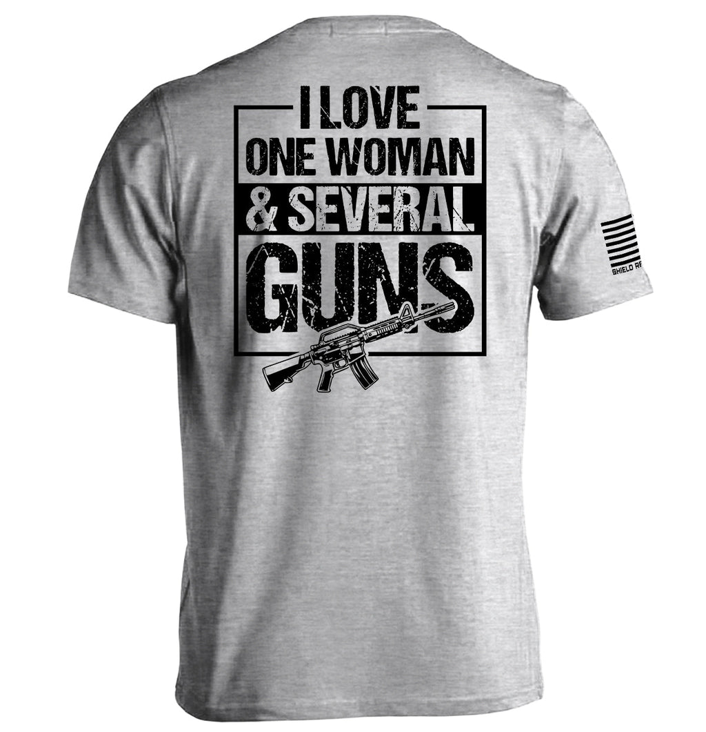 I Love One Woman & Several Guns Men's T-Shirt