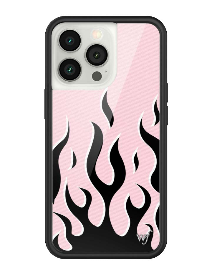 Wildflower Flames | Pink & Black iPhone Case