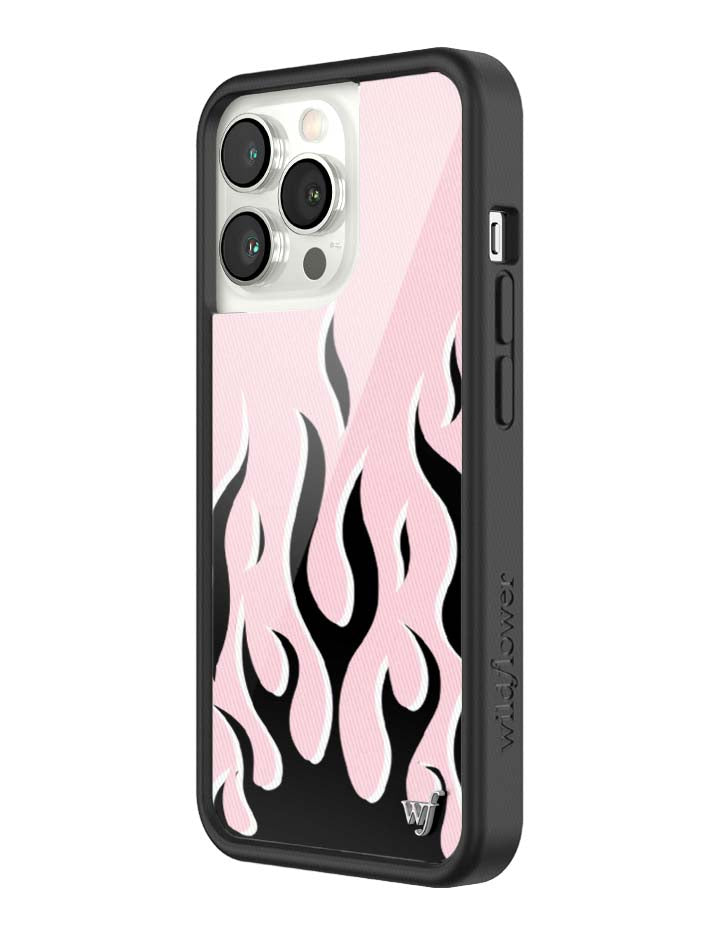 Wildflower Flames | Pink & Black iPhone Case