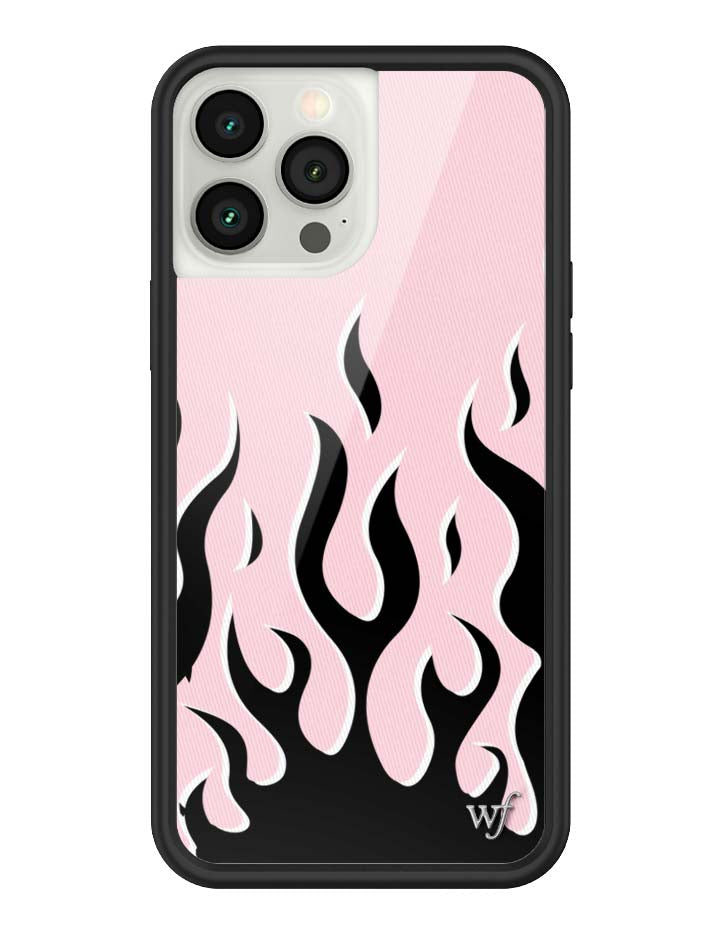 Wildflower Flames | Pink & Black iPhone Case