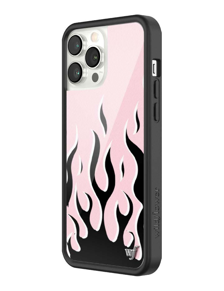 Wildflower Flames | Pink & Black iPhone Case