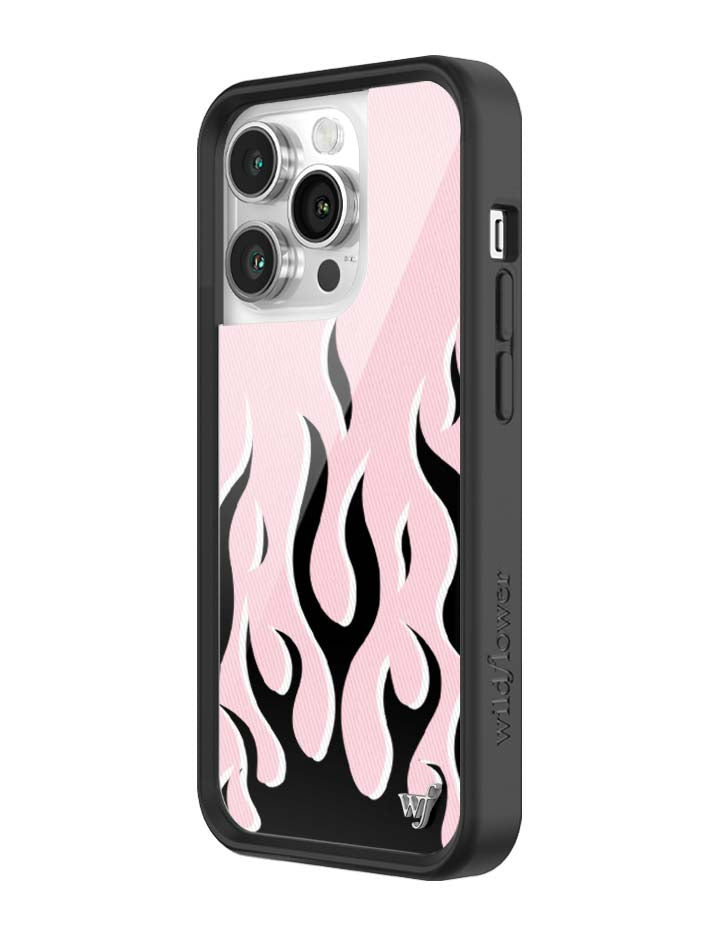 Wildflower Flames | Pink & Black iPhone Case