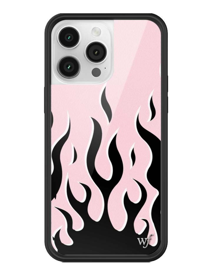 Wildflower Flames | Pink & Black iPhone Case