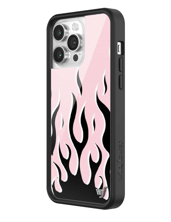 Wildflower Flames | Pink & Black iPhone Case
