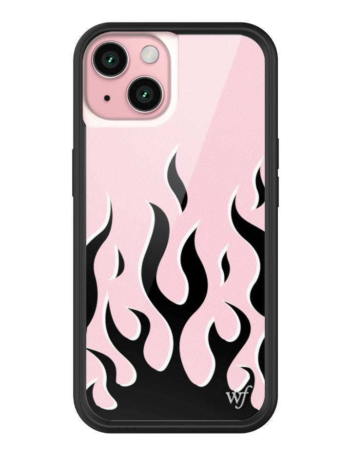 Wildflower Flames | Pink & Black iPhone Case