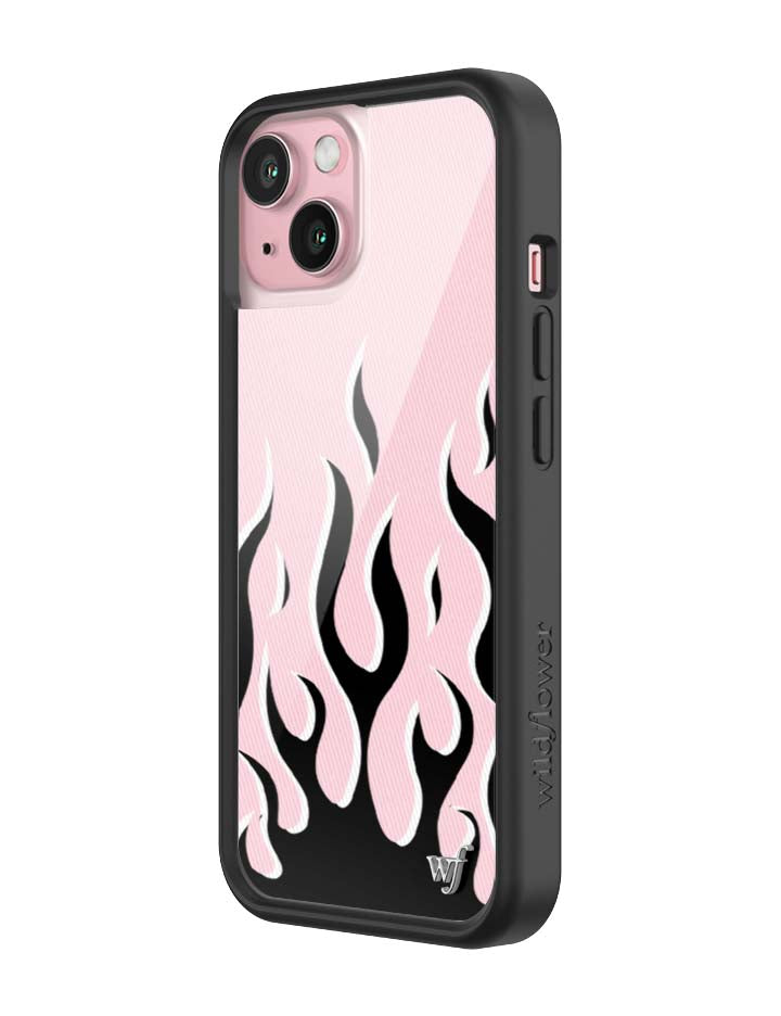 Wildflower Flames | Pink & Black iPhone Case