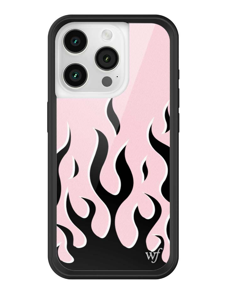 Wildflower Flames | Pink & Black iPhone Case