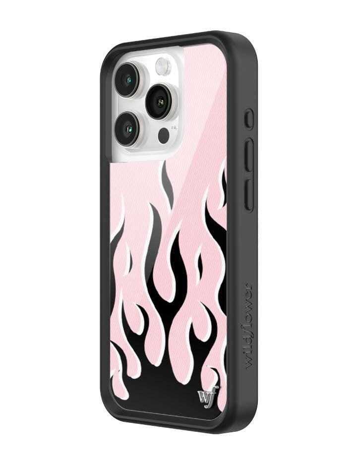 Wildflower Flames | Pink & Black iPhone Case