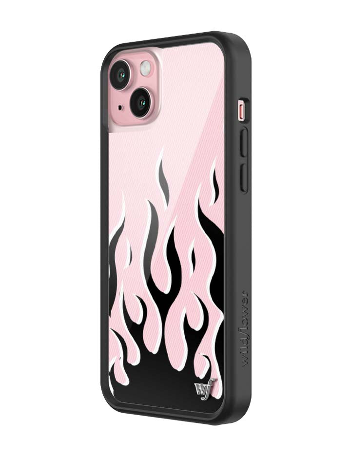Wildflower Flames | Pink & Black iPhone Case
