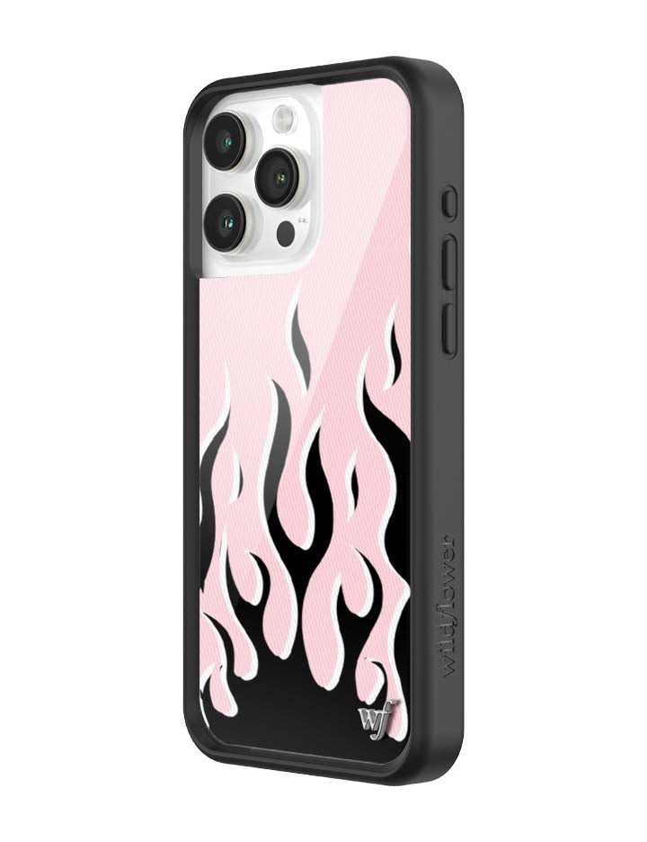 Wildflower Flames | Pink & Black iPhone Case