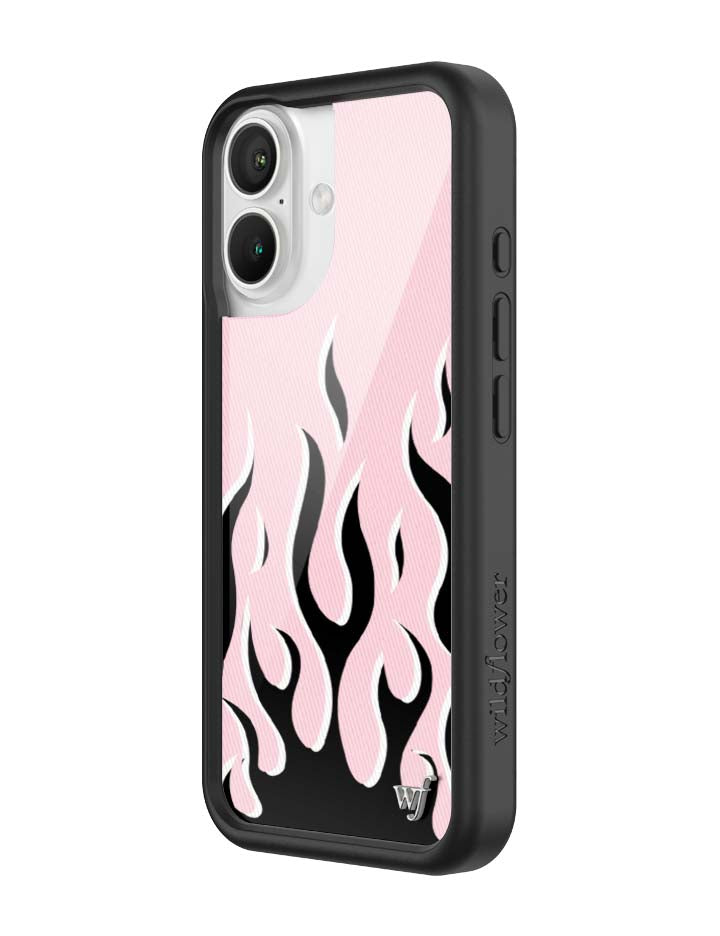 Wildflower Flames | Pink & Black iPhone Case