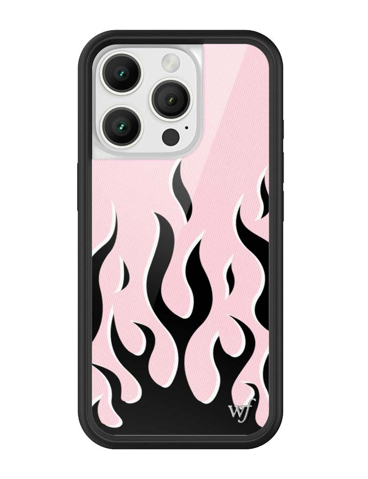 Wildflower Flames | Pink & Black iPhone Case