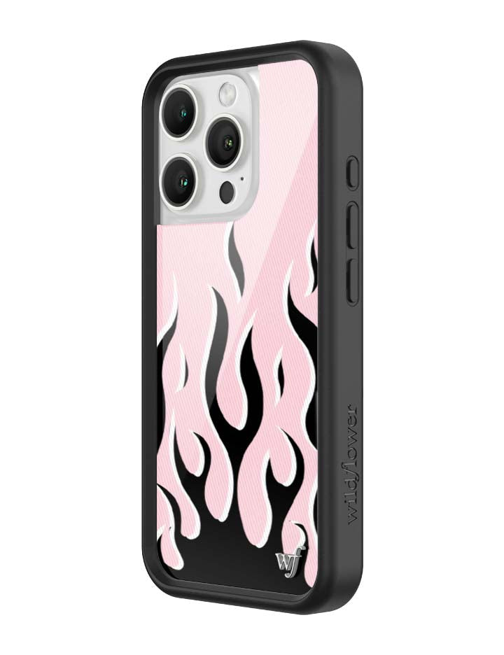 Wildflower Flames | Pink & Black iPhone Case