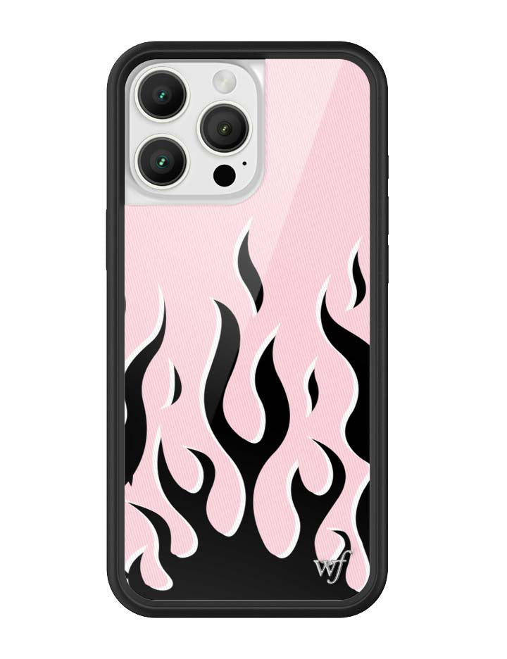 Wildflower Flames | Pink & Black iPhone Case