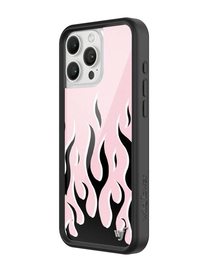 Wildflower Flames | Pink & Black iPhone Case