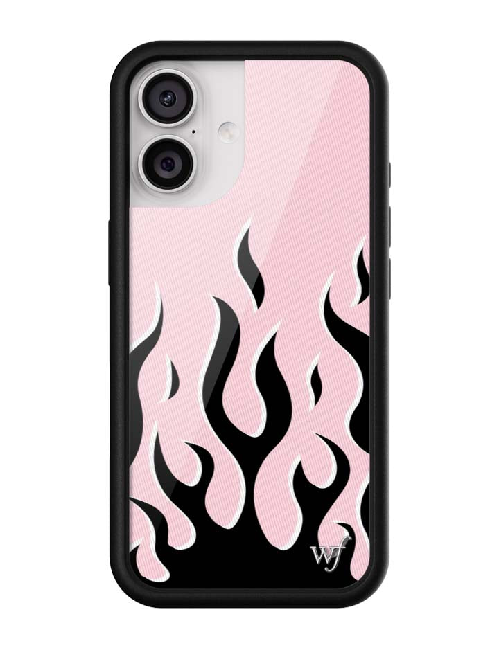 Wildflower Flames | Pink & Black iPhone Case