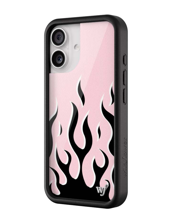 Wildflower Flames | Pink & Black iPhone Case