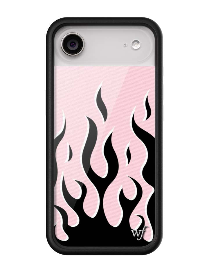 Wildflower Flames | Pink & Black iPhone Case