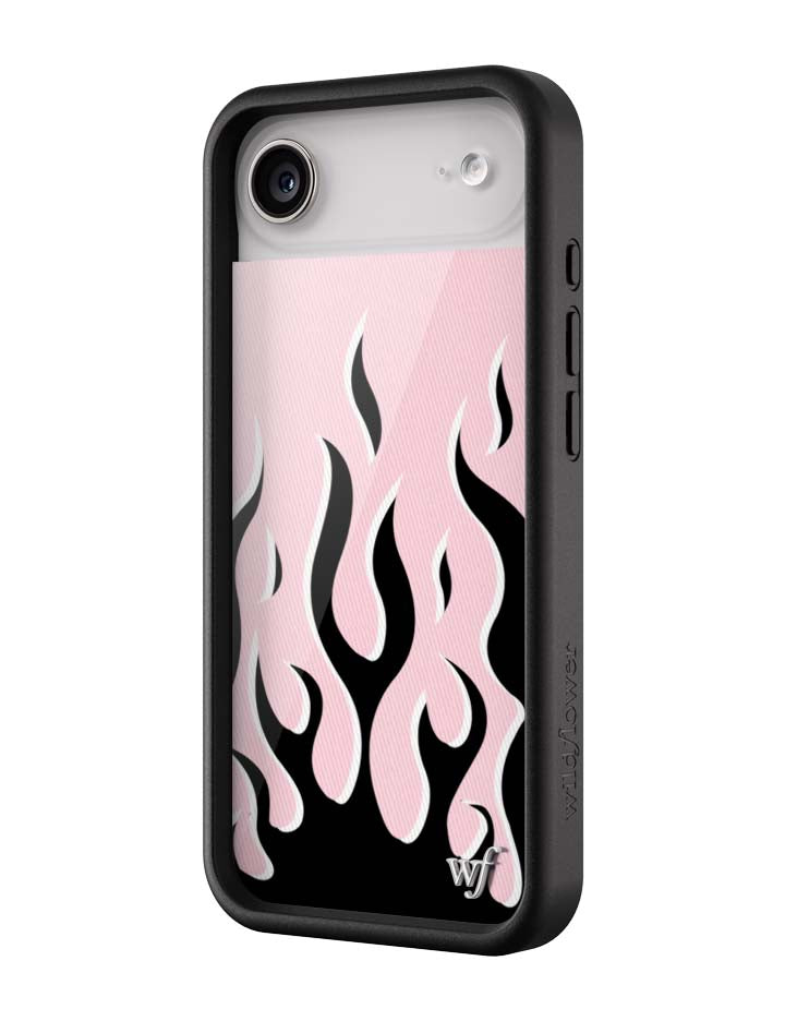 Wildflower Flames | Pink & Black iPhone Case