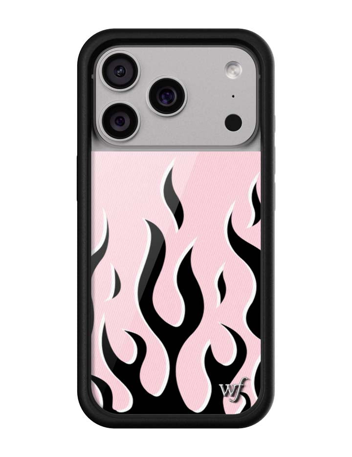 Wildflower Flames | Pink & Black iPhone Case