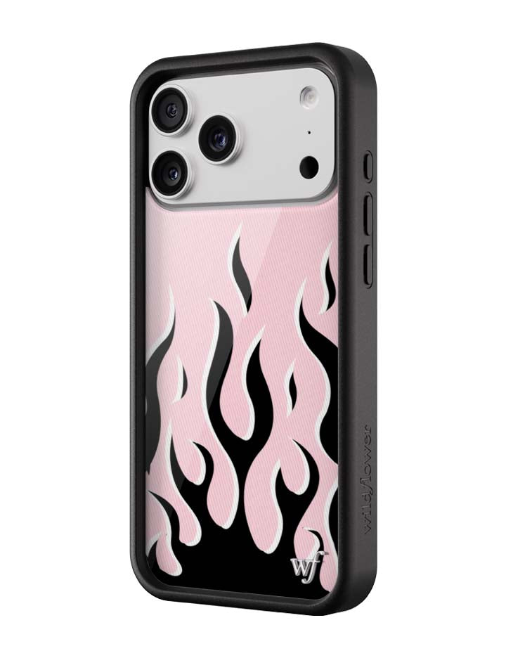 Wildflower Flames | Pink & Black iPhone Case