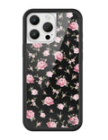 Wildflower Black and Pink Floral iPhone Case