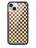 Wildflower Checkers | Brown iPhone Case
