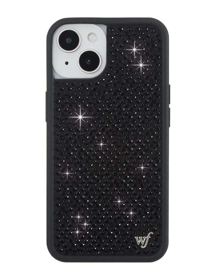 Wildflower Rhinestone iPhone Case | Black