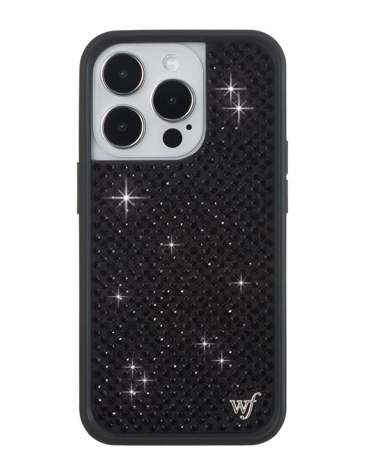 Wildflower Rhinestone iPhone Case | Black