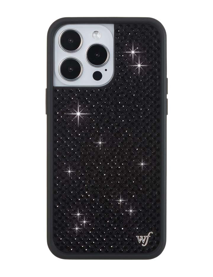 Wildflower Rhinestone iPhone Case | Black