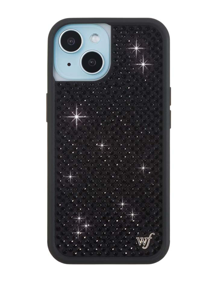 Wildflower Rhinestone iPhone Case | Black