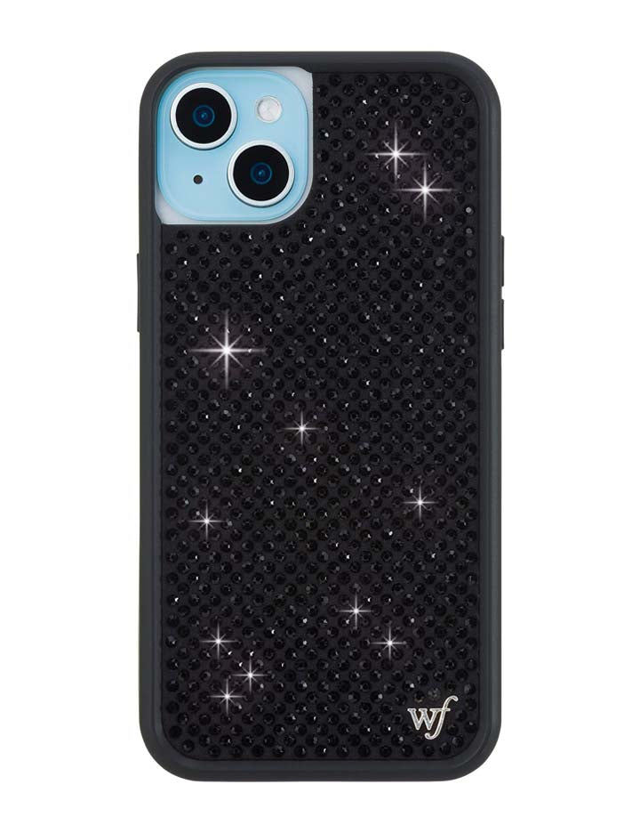 Wildflower Rhinestone iPhone Case | Black