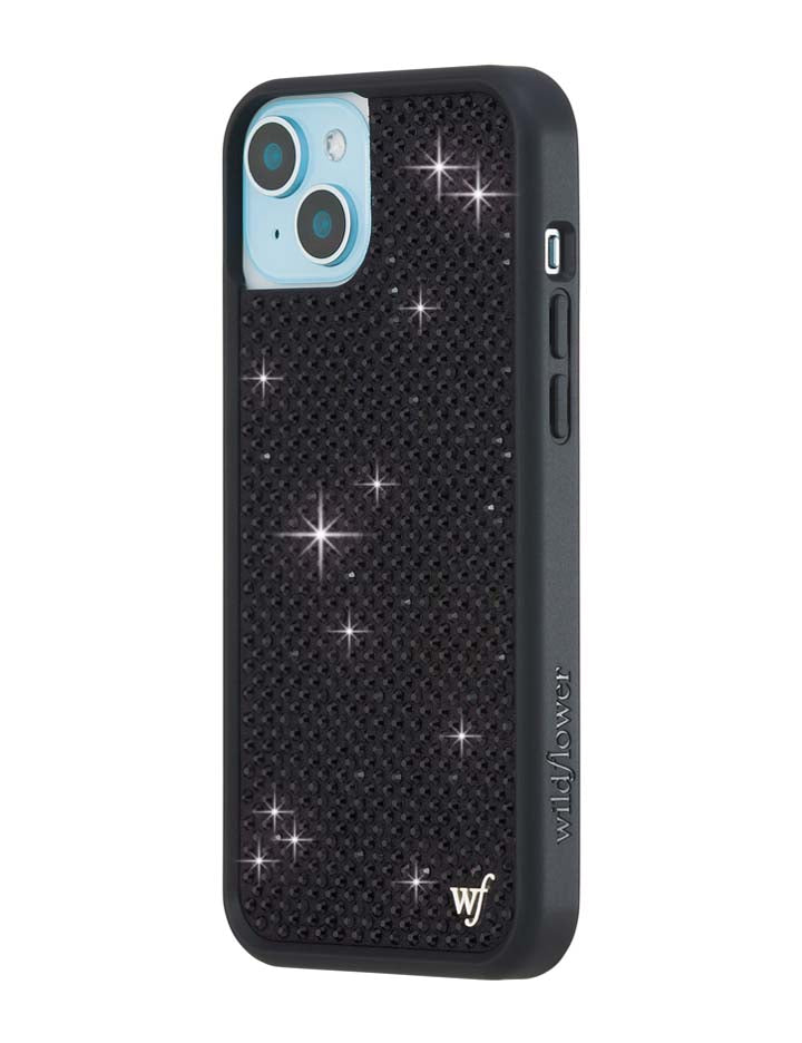 Wildflower Rhinestone iPhone Case | Black