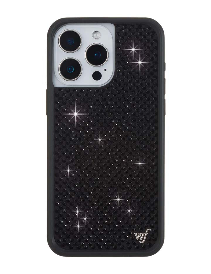 Wildflower Rhinestone iPhone Case | Black