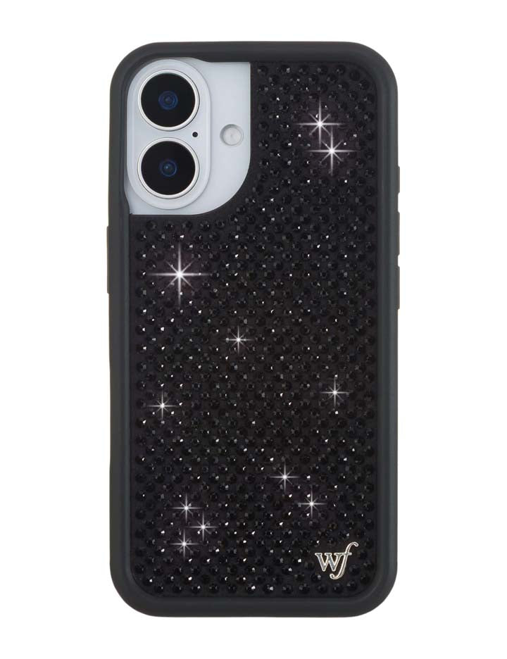 Wildflower Rhinestone iPhone Case | Black