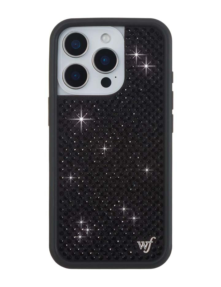 Wildflower Rhinestone iPhone Case | Black