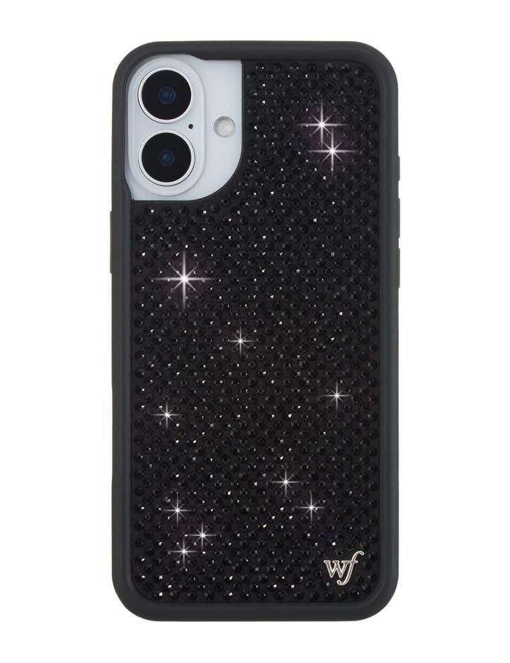 Wildflower Rhinestone iPhone Case | Black