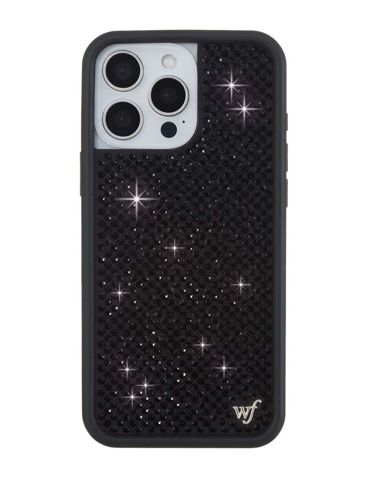 Wildflower Rhinestone iPhone Case | Black