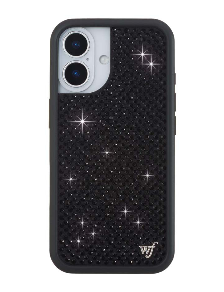 Wildflower Rhinestone iPhone Case | Black